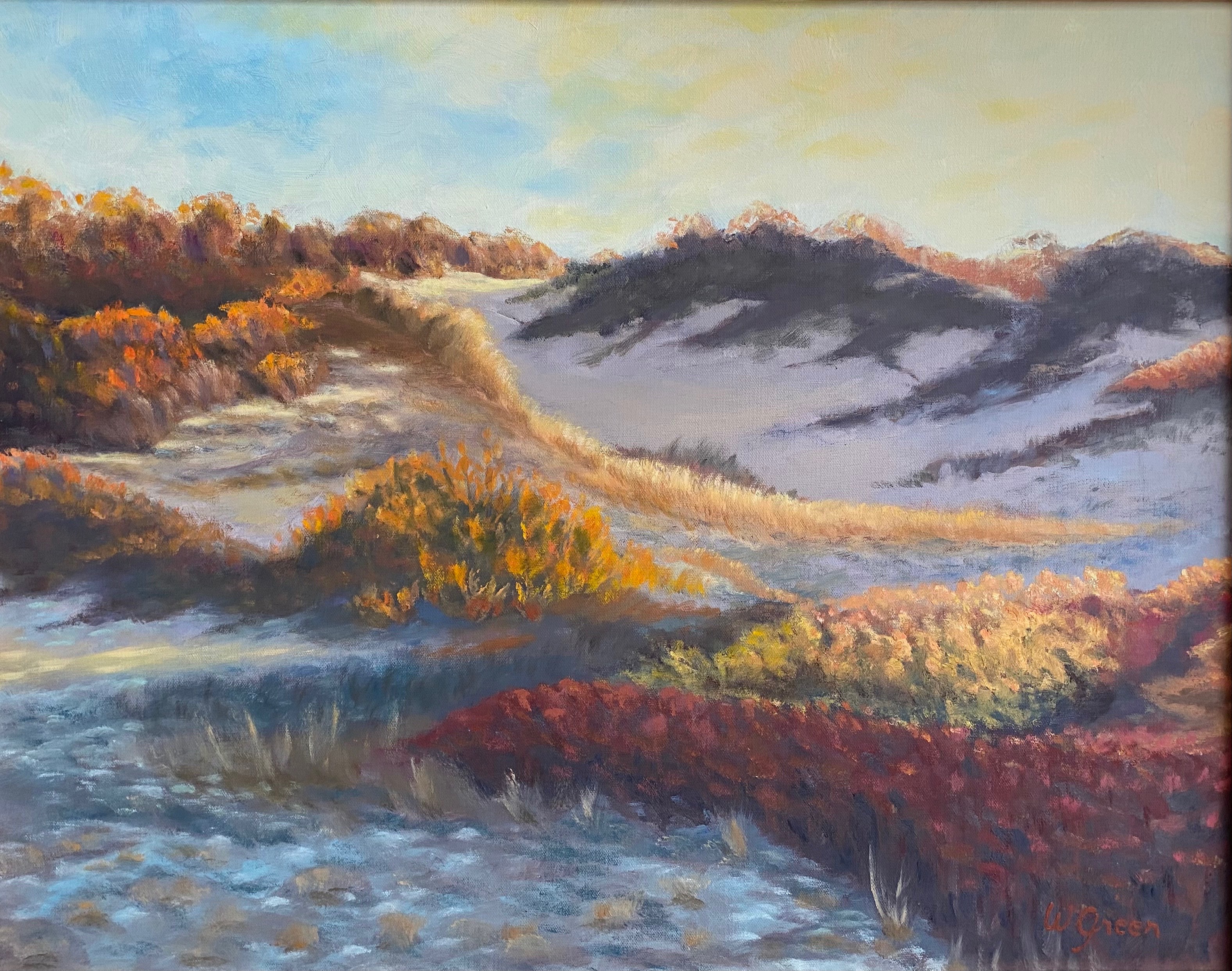 Dunes in Fall — landscape painting by Warren F Green