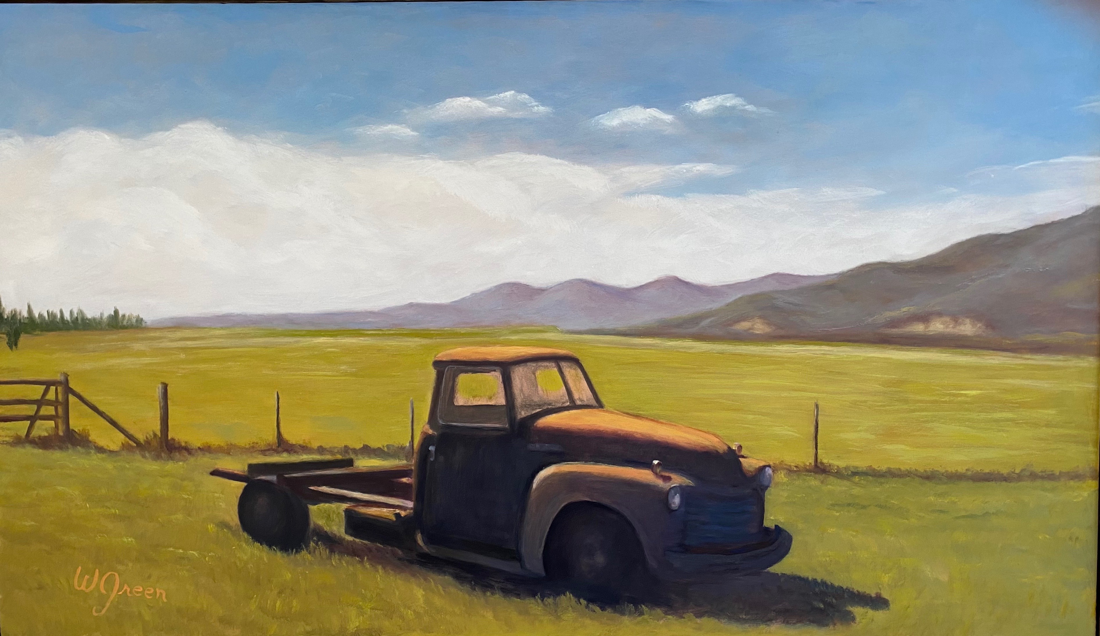 Meadow Memorial at the Tin Bar — landscape painting by Warren F Green