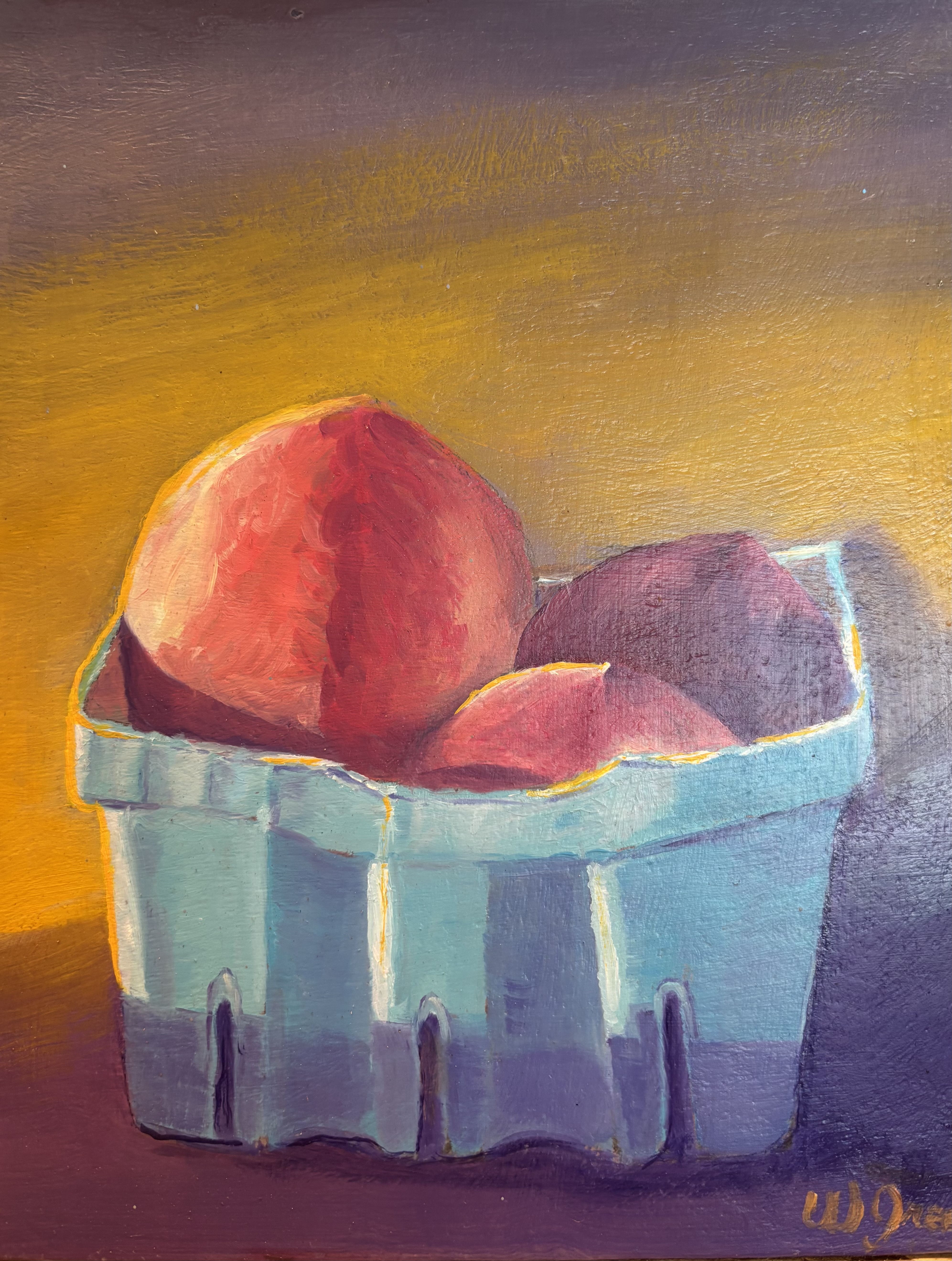 Peach Light — landscape painting by Warren F Green